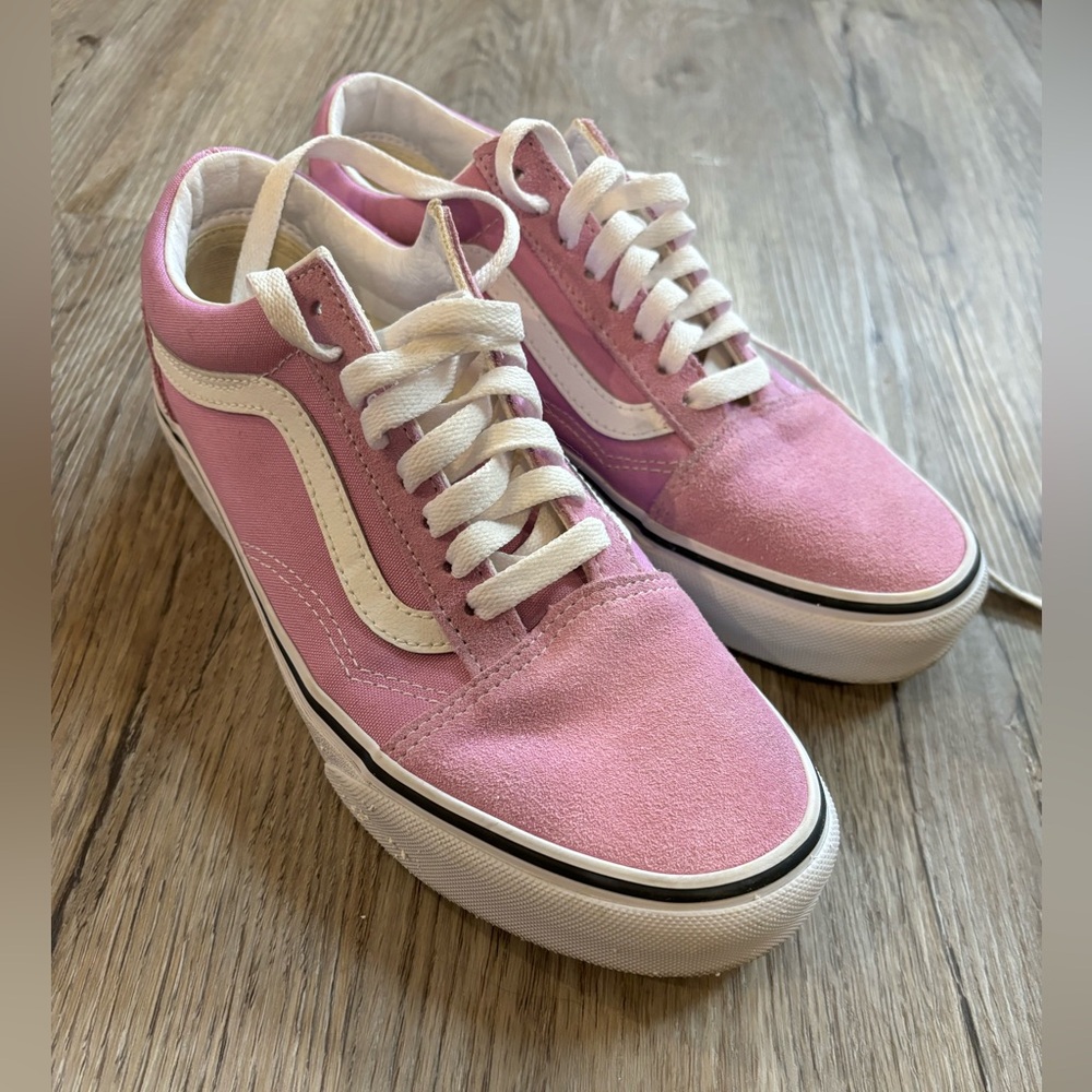 COPY - Pink vans size 8 suede and canvas like new